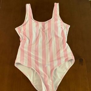 NWOT Striped One Piece Bathing Suit